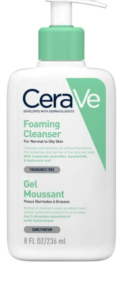 CeraVe Foaming Cleanser< Dermatologisk Hudpleje Til Mænd|Ansigtspleje