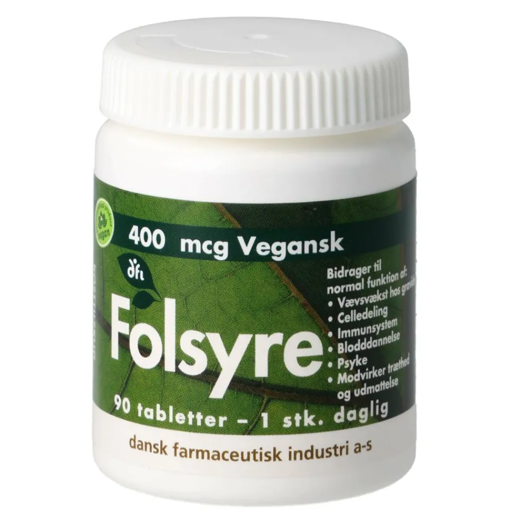 Dansk Farmaceutisk Industri Folsyre 400 mcg<Børn Kosttilskud Til Gravide|Folsyre