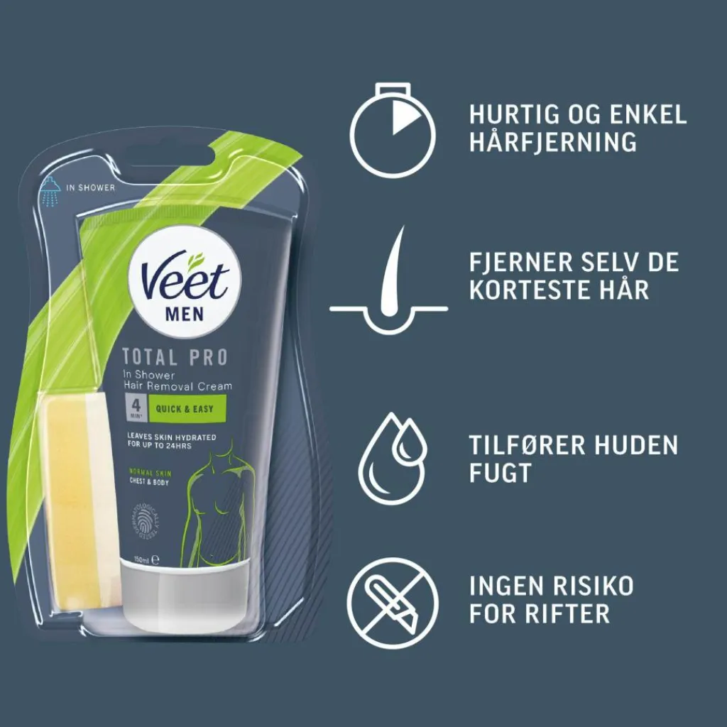 Veet Hårfjerning|Hårfjerningscreme<For Men in Shower