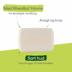 A-DERMA Fragile Skin Cleansing Bar< Kropspleje