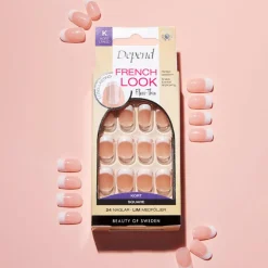 Depend French Look Rosa Kunstige Negle< Kunstige Negle Og Tilbehør
