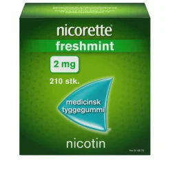 Nicorette® Freshmint 2 mg medicinsk tyggegummi< Nikotintyggegummi|Rygestop