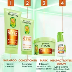 Garnier Hårolie & Serum<Fructis Keratin Sleek Leave-in Serum for normal hair