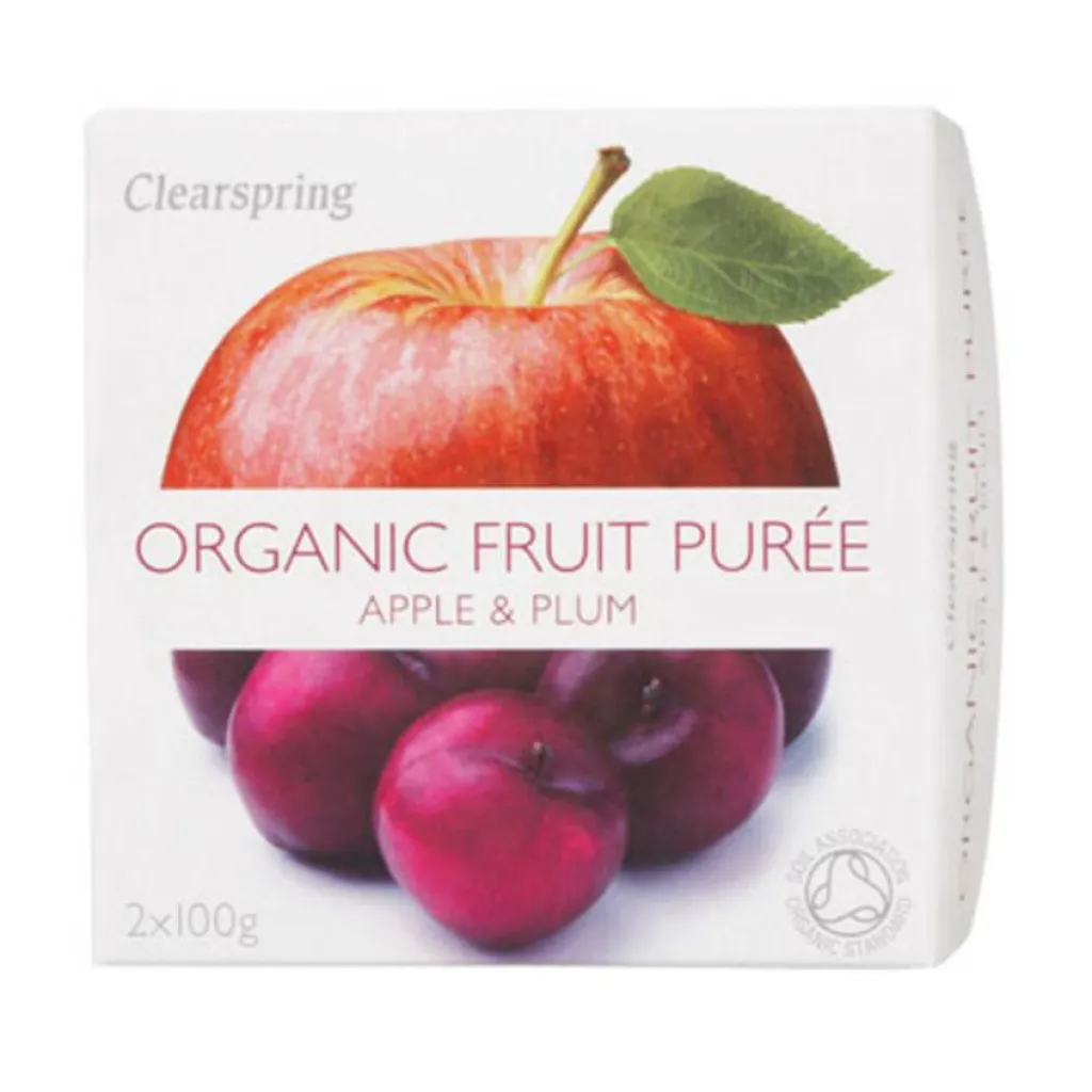 Clearspring Konserves<Frugtpuré blomme, æble Ø