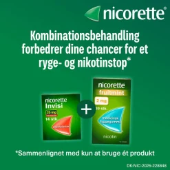 Nicorette® Nikotintyggegummi|Rygestop<Fruitmint 2 mg medicinsk tyggegummi