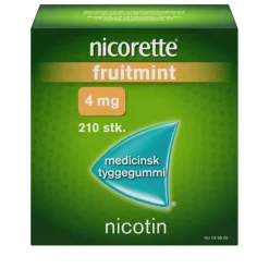 Nicorette® Nikotintyggegummi|Rygestop>Fruitmint 4 mg medicinsk tyggegummi