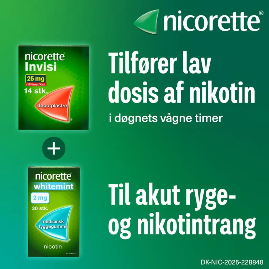 Nicorette® Nikotintyggegummi|Rygestop>Fruitmint 4 mg medicinsk tyggegummi