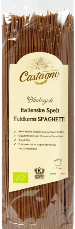 Castagno Pasta, Ris & Bælgfrugter>Fuldkorns Spelt Spaghetti Ø