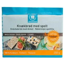 Urtekram Fuldkornsknækbrød m. spelt Ø< Brød, Kiks & Kager