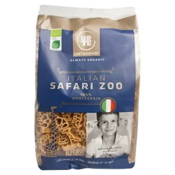 Urtekram Pasta, Ris & Bælgfrugter<Fuldkornspasta safari dyr Ø