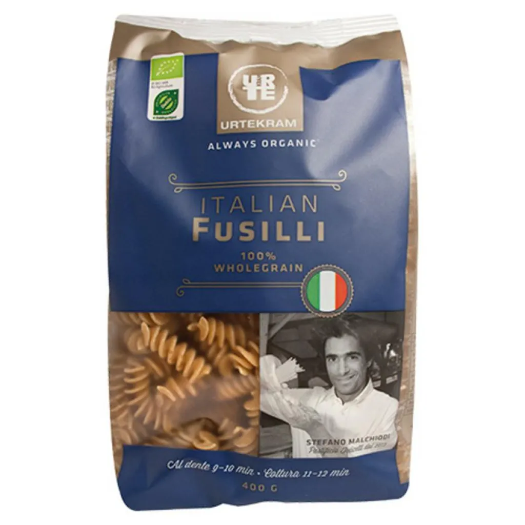 Urtekram Fusilli fuldkorn (skruer) Ø< Pasta, Ris & Bælgfrugter