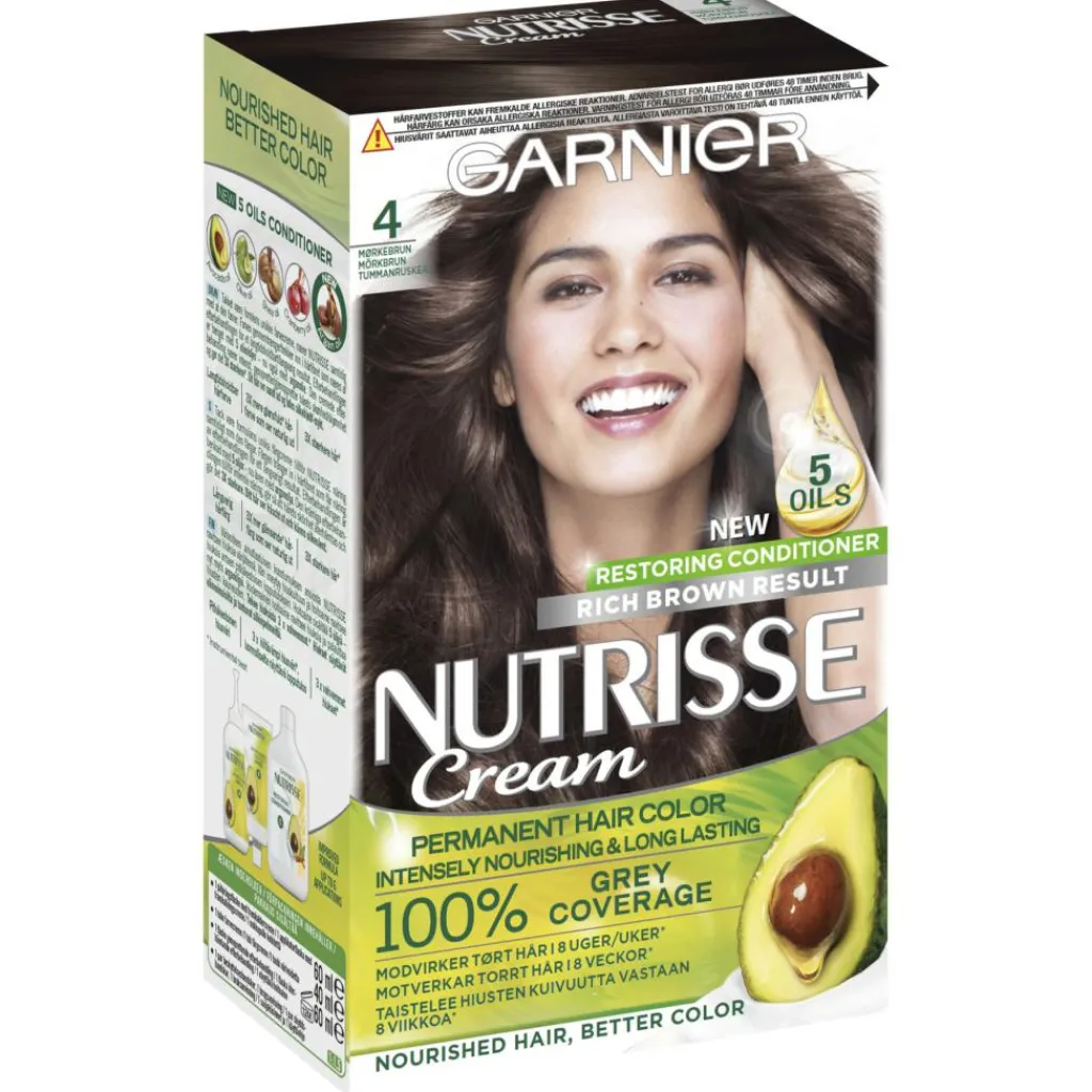 Garnier Permanent Hårfarve>Nutrisse 4
