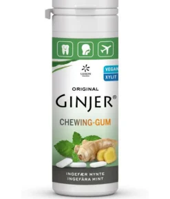 Ginjer Tyggegummi>® Ingefær MYNTE Tyggegummi