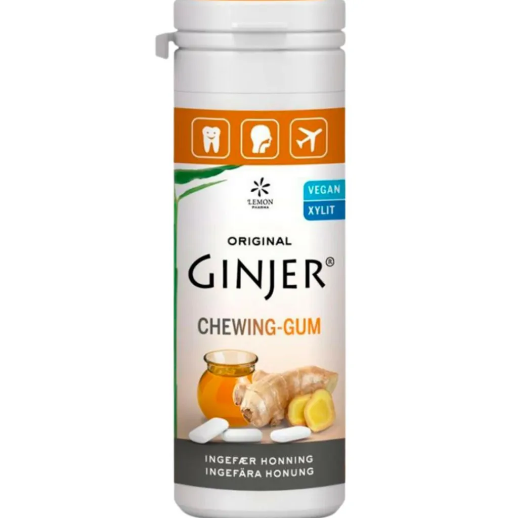 Lemon Pharma GINJER® Ingefær Tyggegummi< Tyggegummi