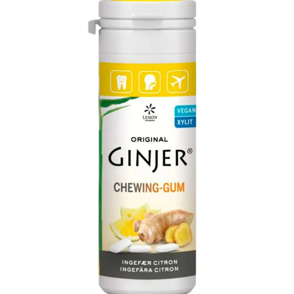 Lemon Pharma Tyggegummi<GINJER® Ingefær Tyggegummi