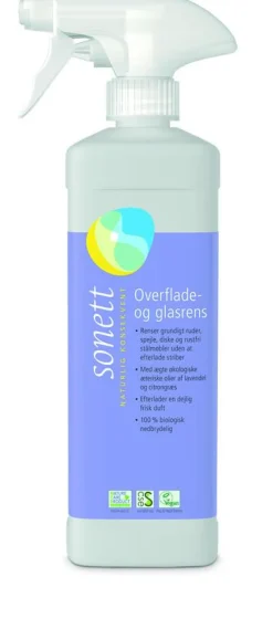 Sonett Glas- og Overfladerens< Rengøring
