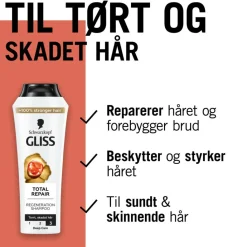 Schwarzkopf Hårkur|Balsam>Gliss Total Repair Shampoo