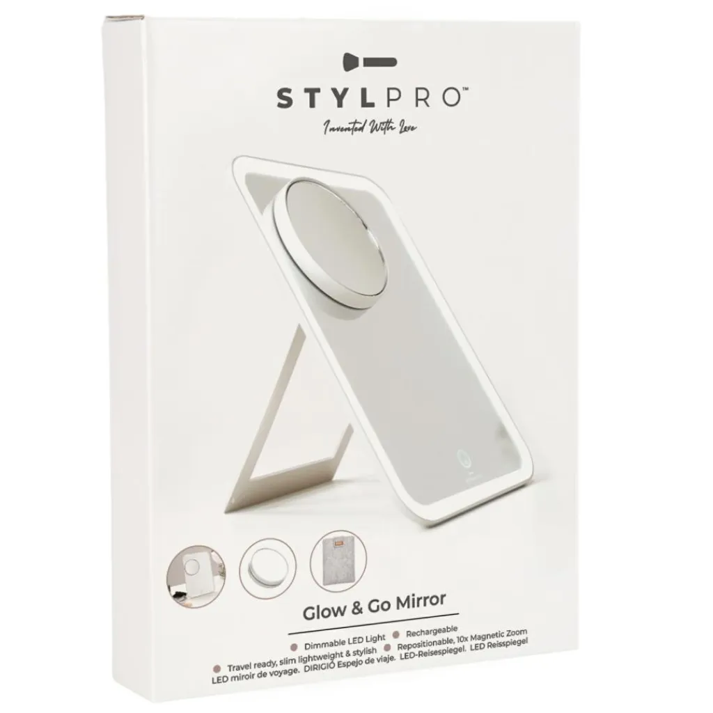 STYLPRO Badeværelsestilbehør|Makeupspejle>Glow and Go Travel Mirror