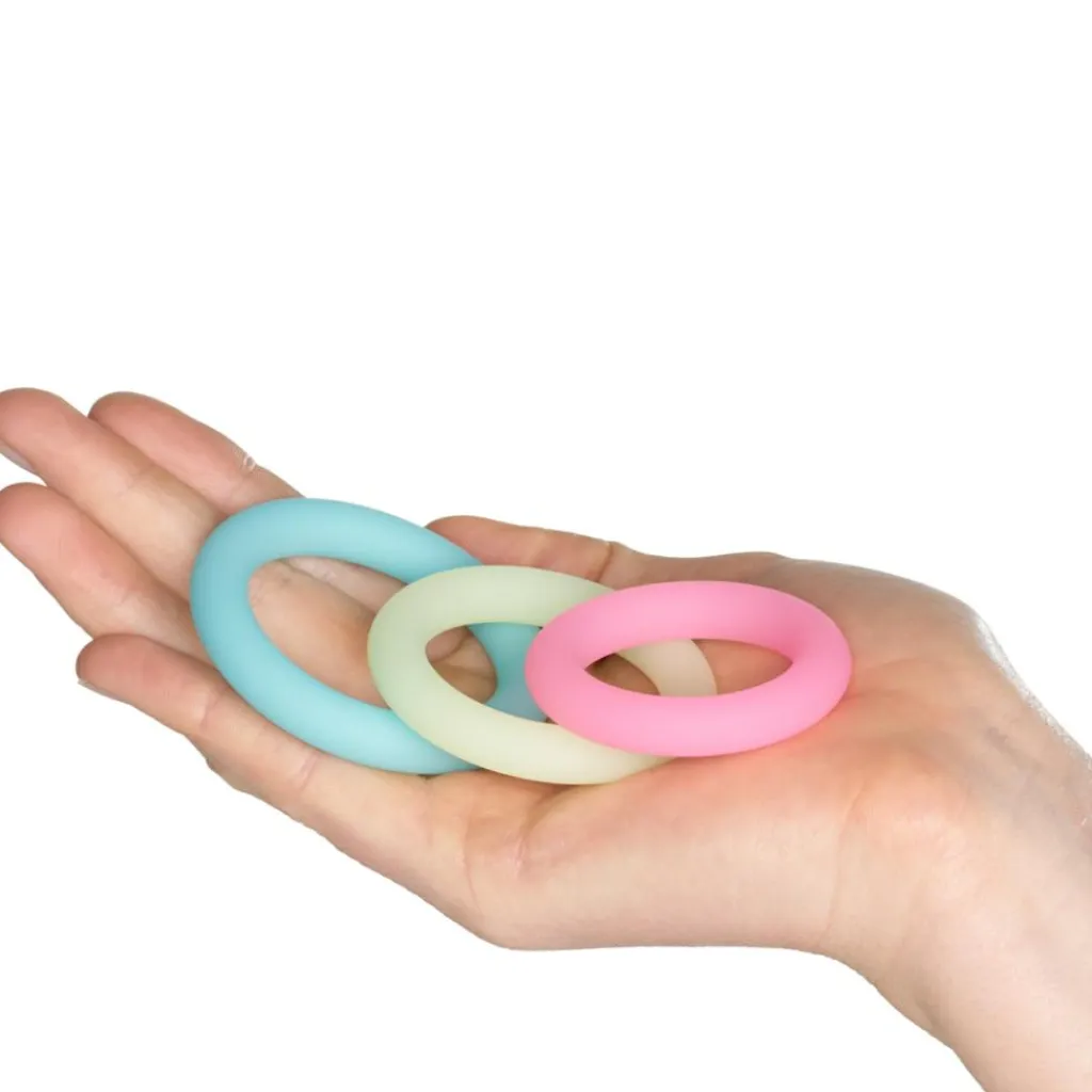 Baseks Sexlegetøj Til Mænd|Sexlegetøj>Glow in the Dark Penisring Sæt
