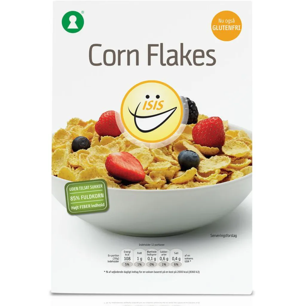 EASIS glutenfri Cornflakes< Gryn, Flager & Drys
