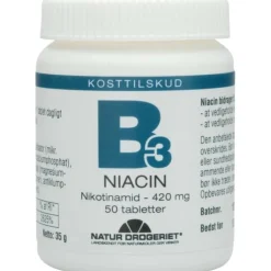 Natur Drogeriet Gold Niacin (Nikotinamid) 420 mg< B-Vitamin