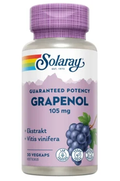 Solaray Hjerte & Kredsløb<Grapenol 100 mg