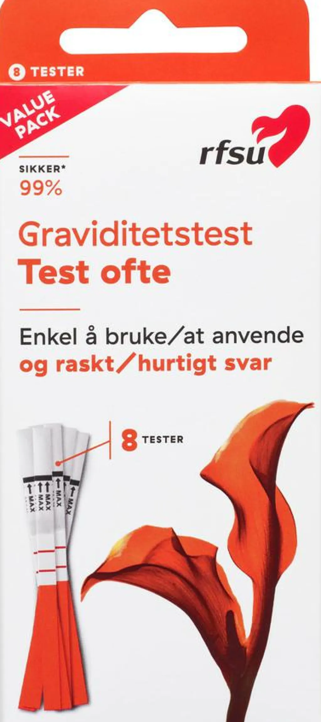 RFSU Graviditetstest|Graviditetstests<Graviditetstest strips - test ofte