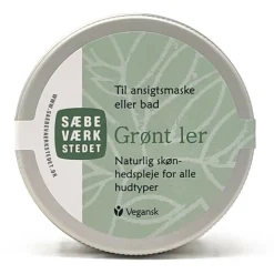 SÆBEVÆRKSTEDET Masker<Grønt ler til ansigtsmaske