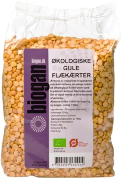 Biogan Øvrige Fødevarer<Gule flækærter Ø