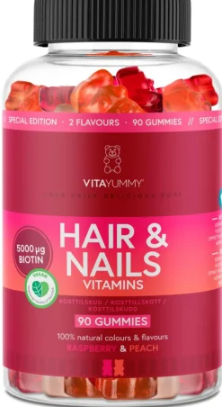 VitaYummy Hud, Hår & Negle>Hair & Nails Mixed, Raspberry & Peach