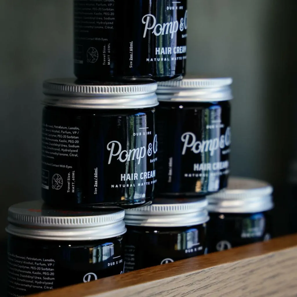 Pomp & co. Hair Cream< Rejsestørrelser