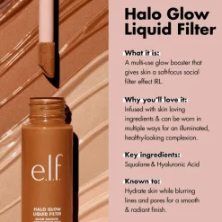 e.l.f. Highlight & Contour<Halo Glow Liquid Filter