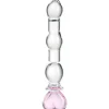 Baseks Heart Beaded Glas Dildo< Sexlegetøj