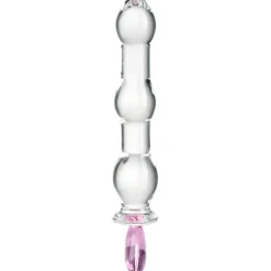 Baseks Heart Beaded Glas Dildo< Sexlegetøj
