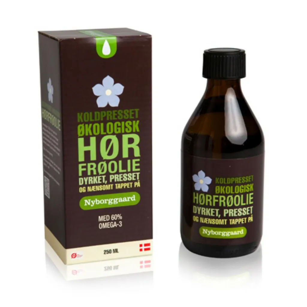 Nyborggaard Hørfrøolie koldpresset Ø< Olier & Eddike