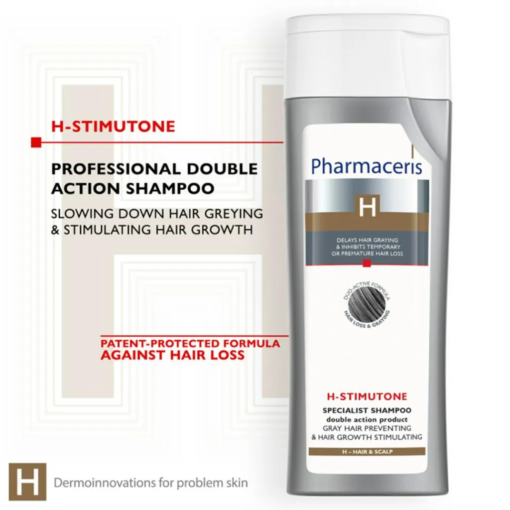 Pharmaceris Hovedbundspleje<H-Stimutone Specialist Grey Hair Preventing & Hair Stimulating Shampoo