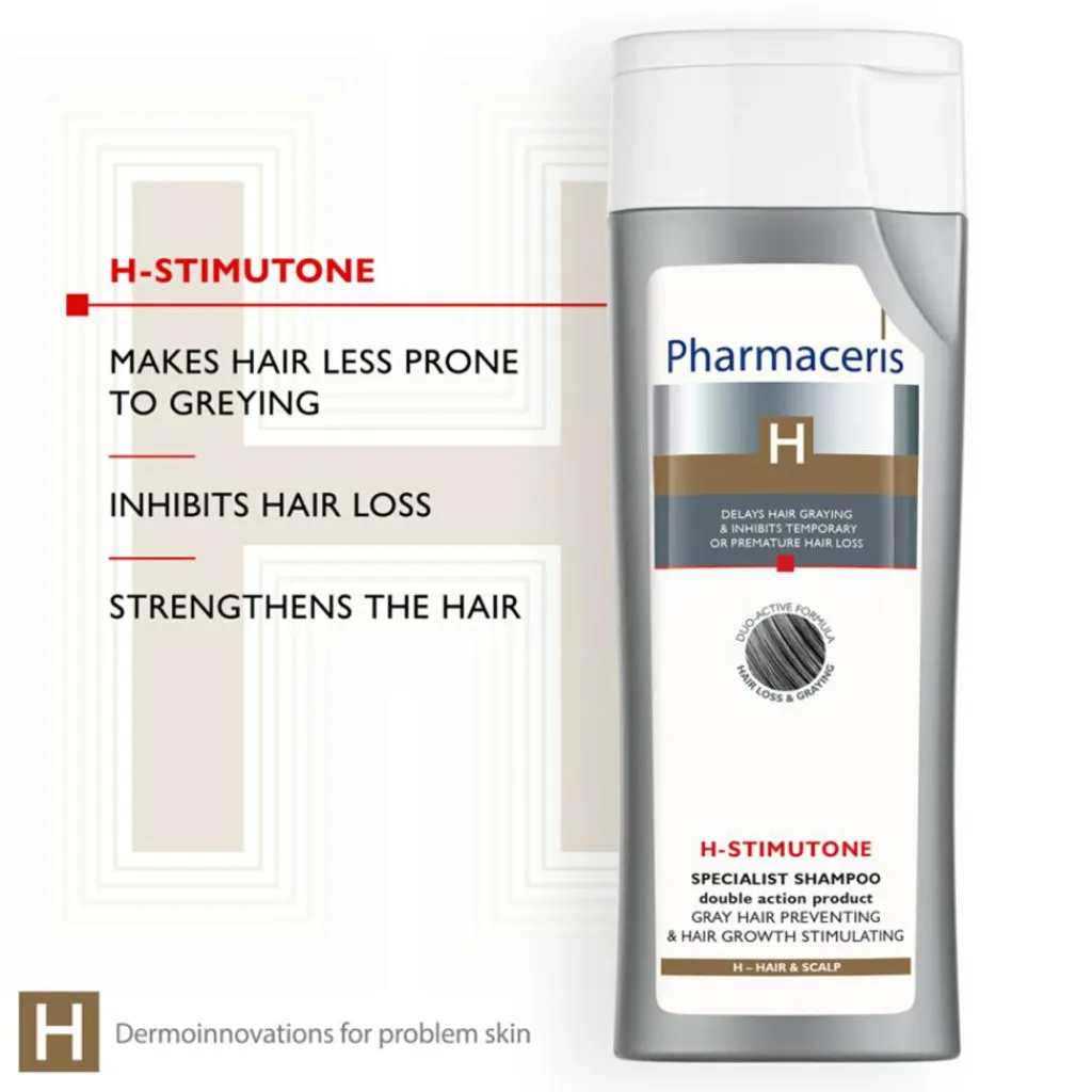 Pharmaceris Hovedbundspleje<H-Stimutone Specialist Grey Hair Preventing & Hair Stimulating Shampoo