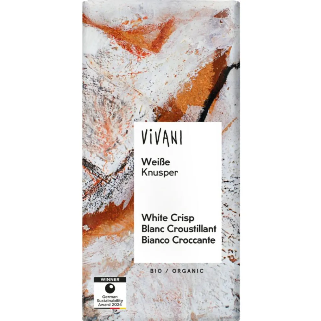 Vivani Chokolade>Hvid Chokolade Crisp Ø