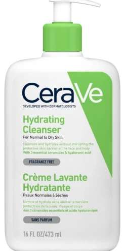 CeraVe Dermatologisk Hudpleje Til Mænd|Ansigtspleje>Hydrating Cleanser