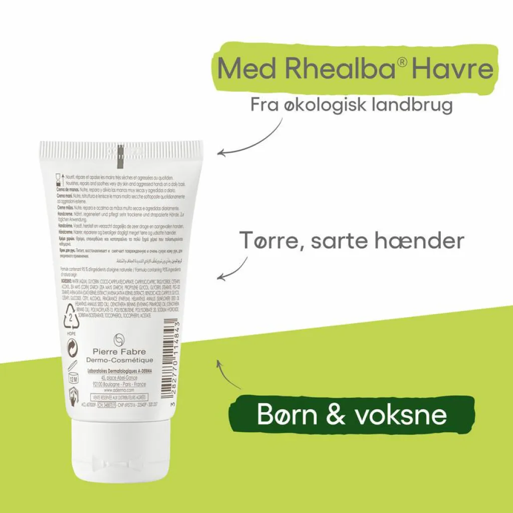 A-DERMA Kropspleje|Håndpleje<Hydrating Hand & Nail Cream