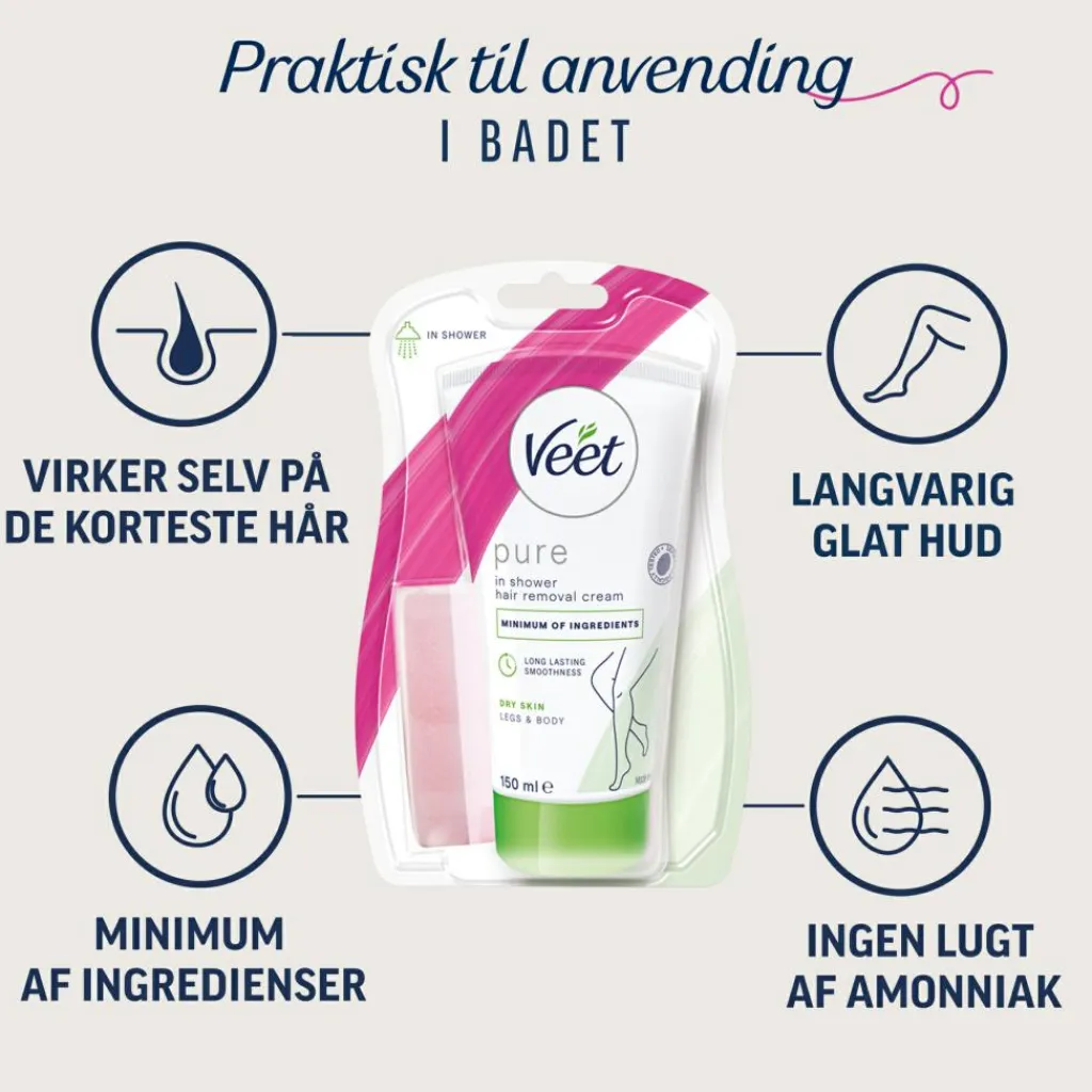 Veet Hårfjerningscreme<In Shower Hårfjerningscreme Tør Hud