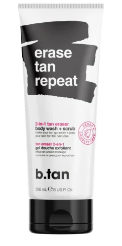 b.tan Selvbrunere>2In1 Tan Eraser Body Wash + Scrub