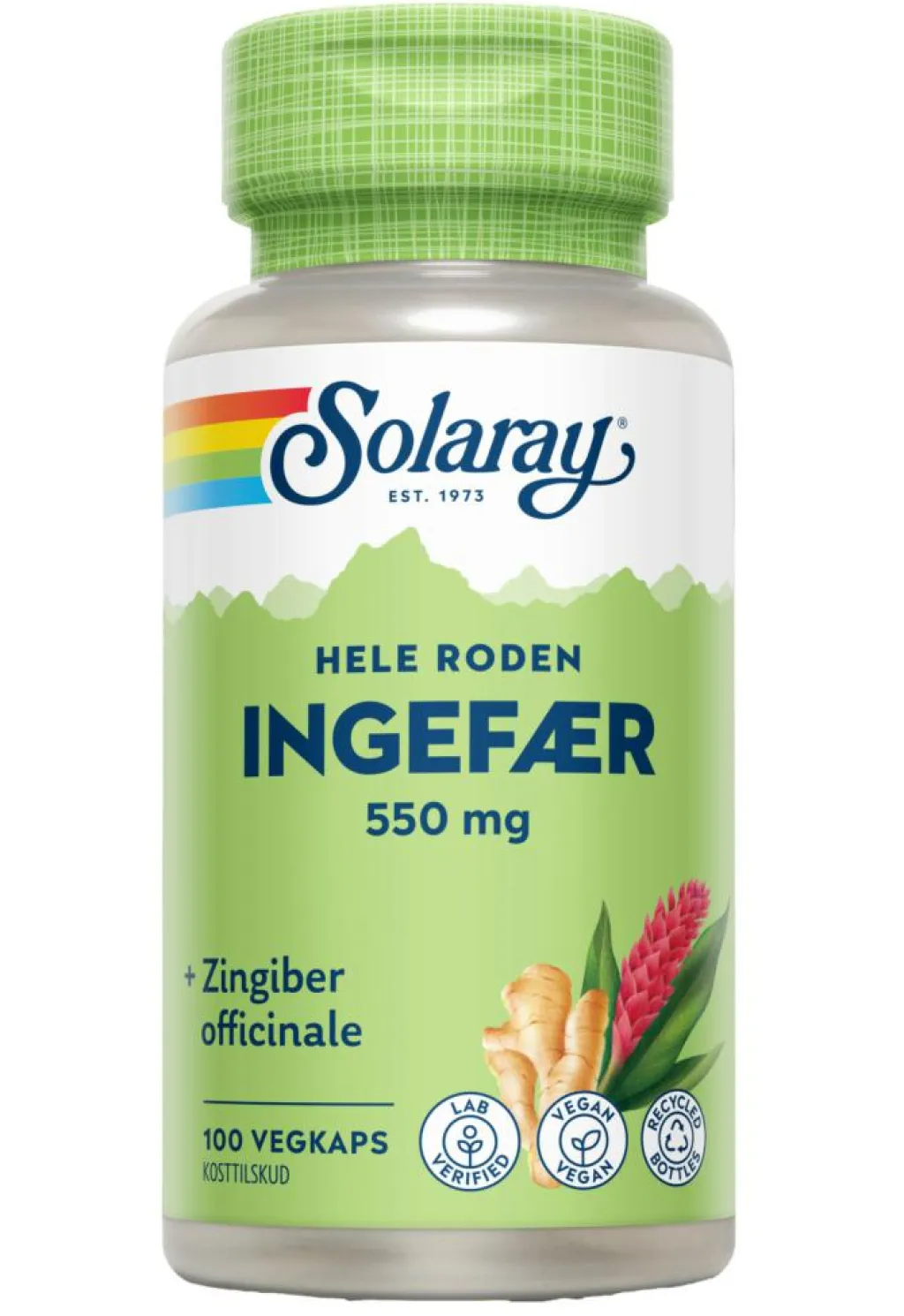 Solaray Ingredienser<Ingefær 550 mg