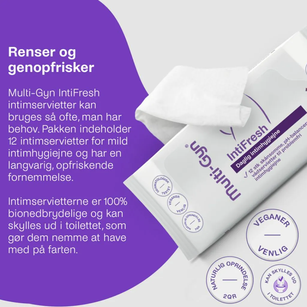 Multi-Gyn IntiFresh Intime Vådservietter< Intimpleje|Intimpleje