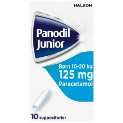 Panodil Smertestillende Til Børn|Hovedpine<Junior 125 mg suppositorier