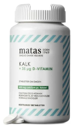 Matas Striber Kalk<Kalk 400 mg + D-vitamin 35 µg