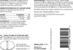 Matas Striber Kalk>Kalk 400 mg + D-vitamin 20 µg