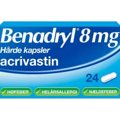Benadryl Kapsler 8 mg< Allergi|Allergi