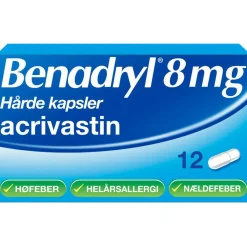 Benadryl Kapsler 8 mg< Allergi|Allergi