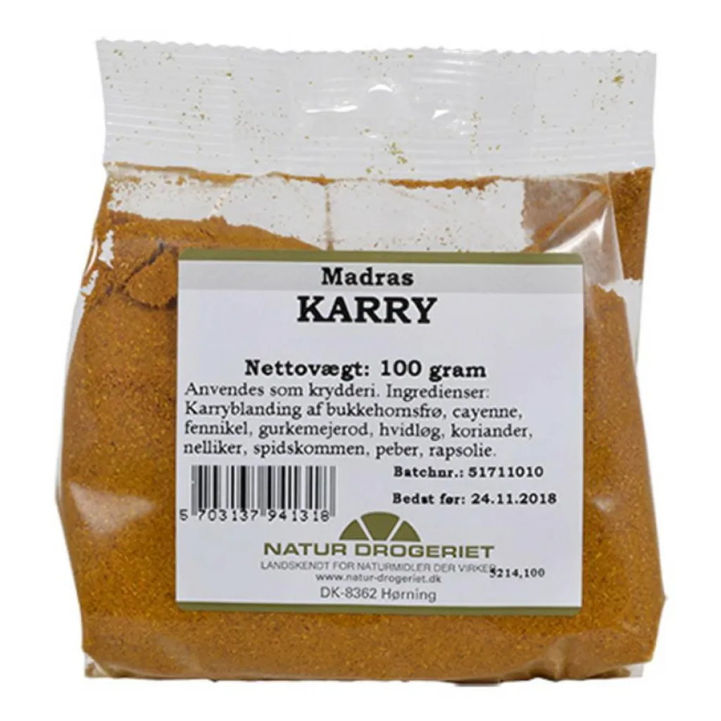 Natur Drogeriet Karry madras stærk< Krydderier